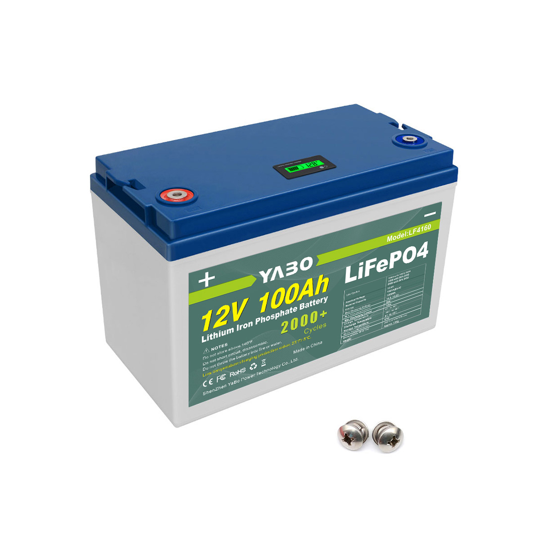 YABO 12V 100Ah LiFePO4 Batterij met Lage Temperatuur Prestaties voor Thuis Opslag